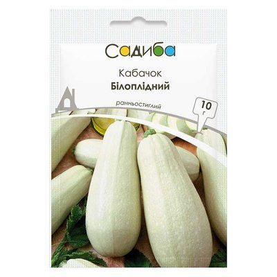 Насіння кабачка Білоплідний, 10 г (Садиба)