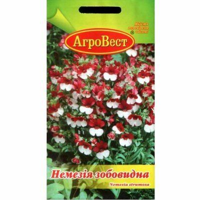 Квіти Немезія зобовидна червоно-біла 0,1 г (АгроВест)