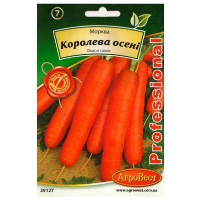 Насіння моркви Королева осені 20 г (АгроВест)