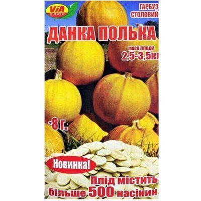 Насіння гарбуза Данка Полька 8 г (VIA+)