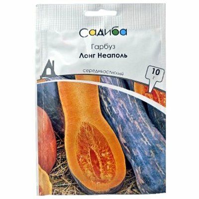 Насіння гарбуза столового Лонг Неаполь, 10 г(Садиба)