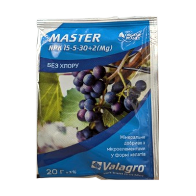 Добриво MASTER NPK 15-5-30, 20 г(Organik Planet)